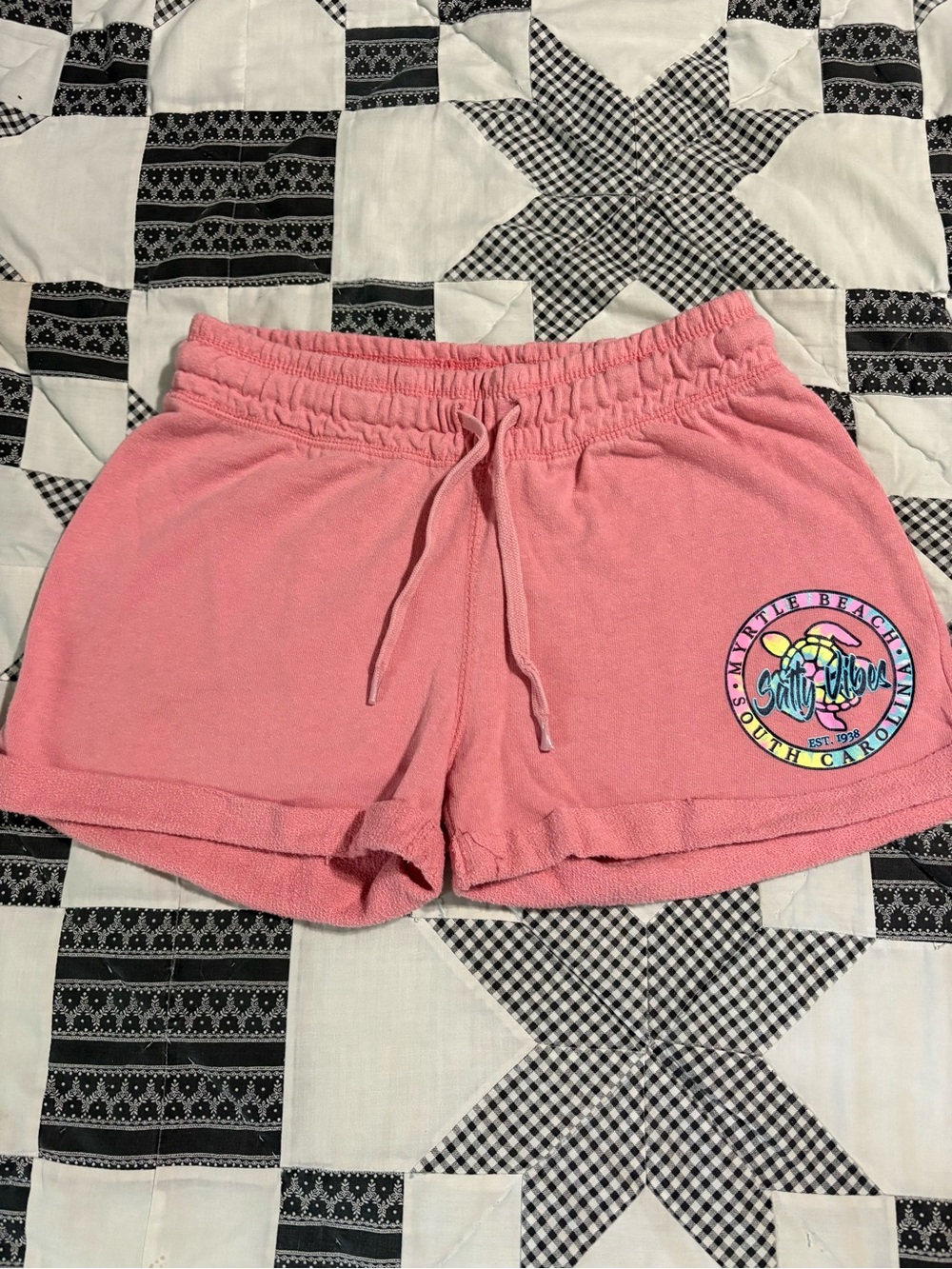 Southern Spirit Pink Beach Lounge Shorts Myrtle Beach Women’s S
